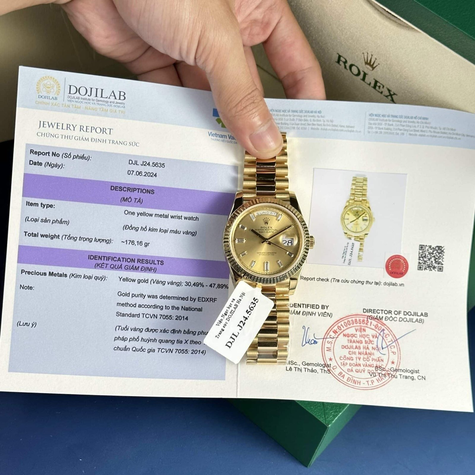 Rolex Day-Date 228238 18K Yellow Gold Wrapped Champagne Diamond Dial 177g GMF V3 Super Clone 40mm