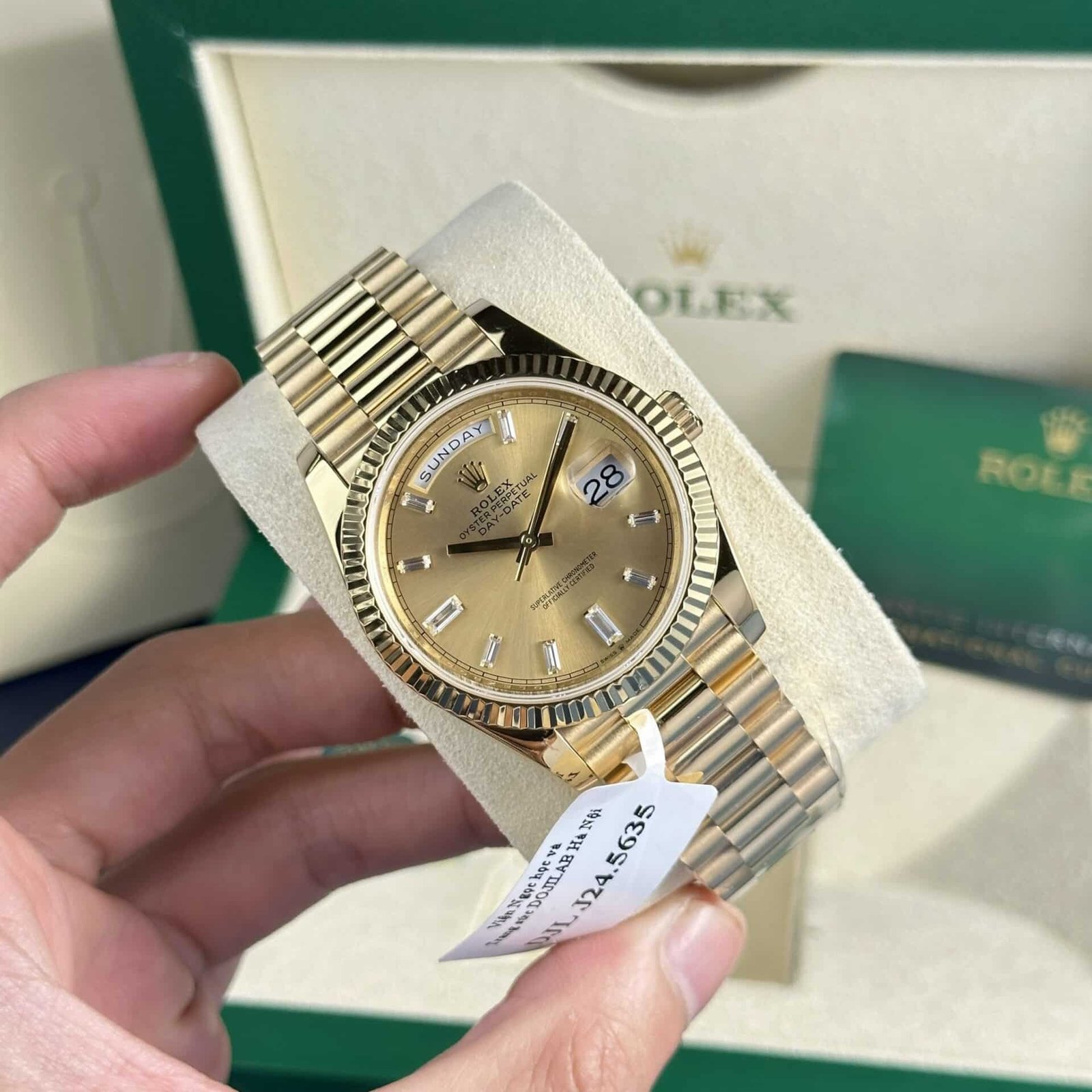 Rolex Day-Date 228238 18K Yellow Gold Wrapped Champagne Diamond Dial 177g GMF V3 Super Clone 40mm - 图片 2