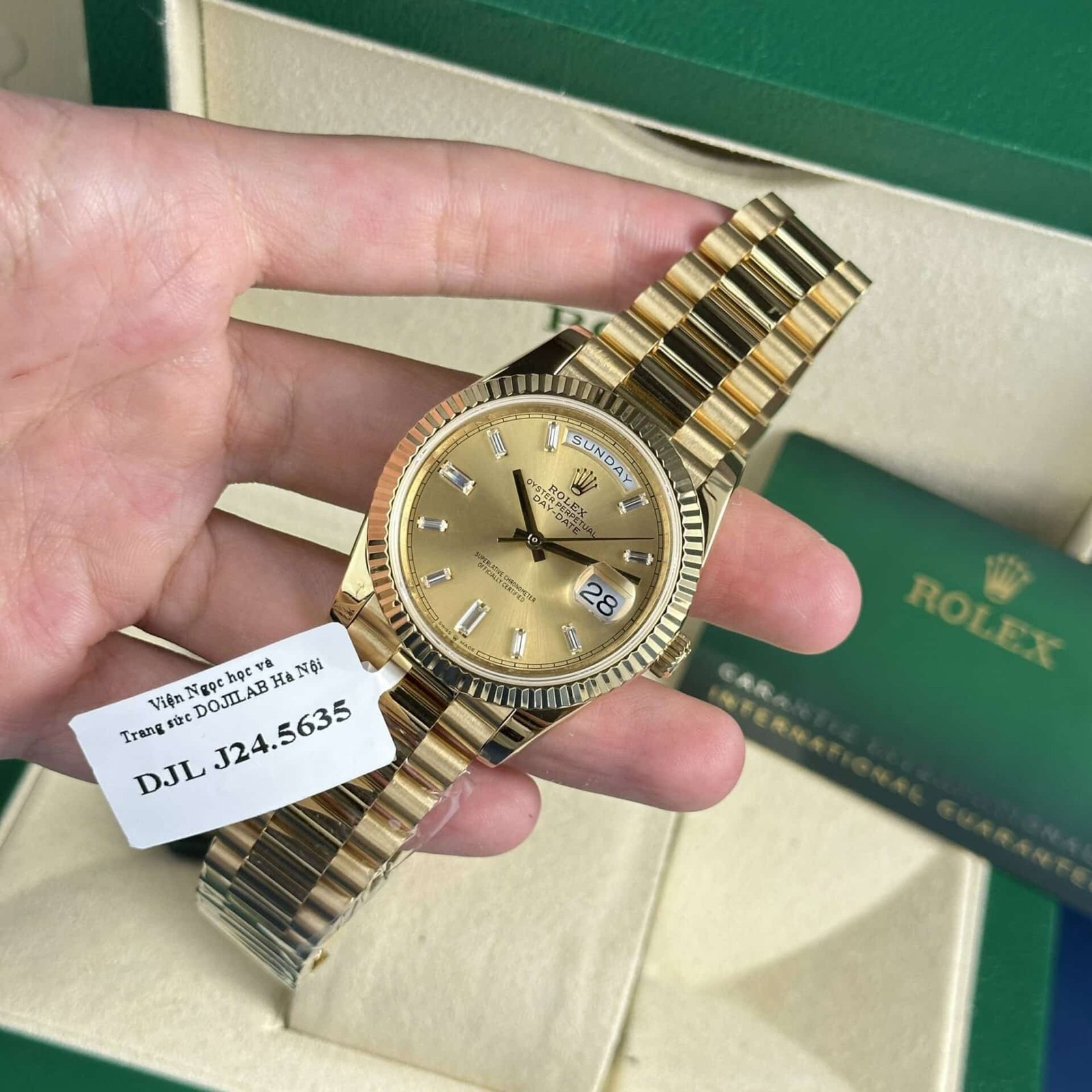 Rolex Day-Date 228238 18K Yellow Gold Wrapped Champagne Diamond Dial 177g GMF V3 Super Clone 40mm - 图片 4
