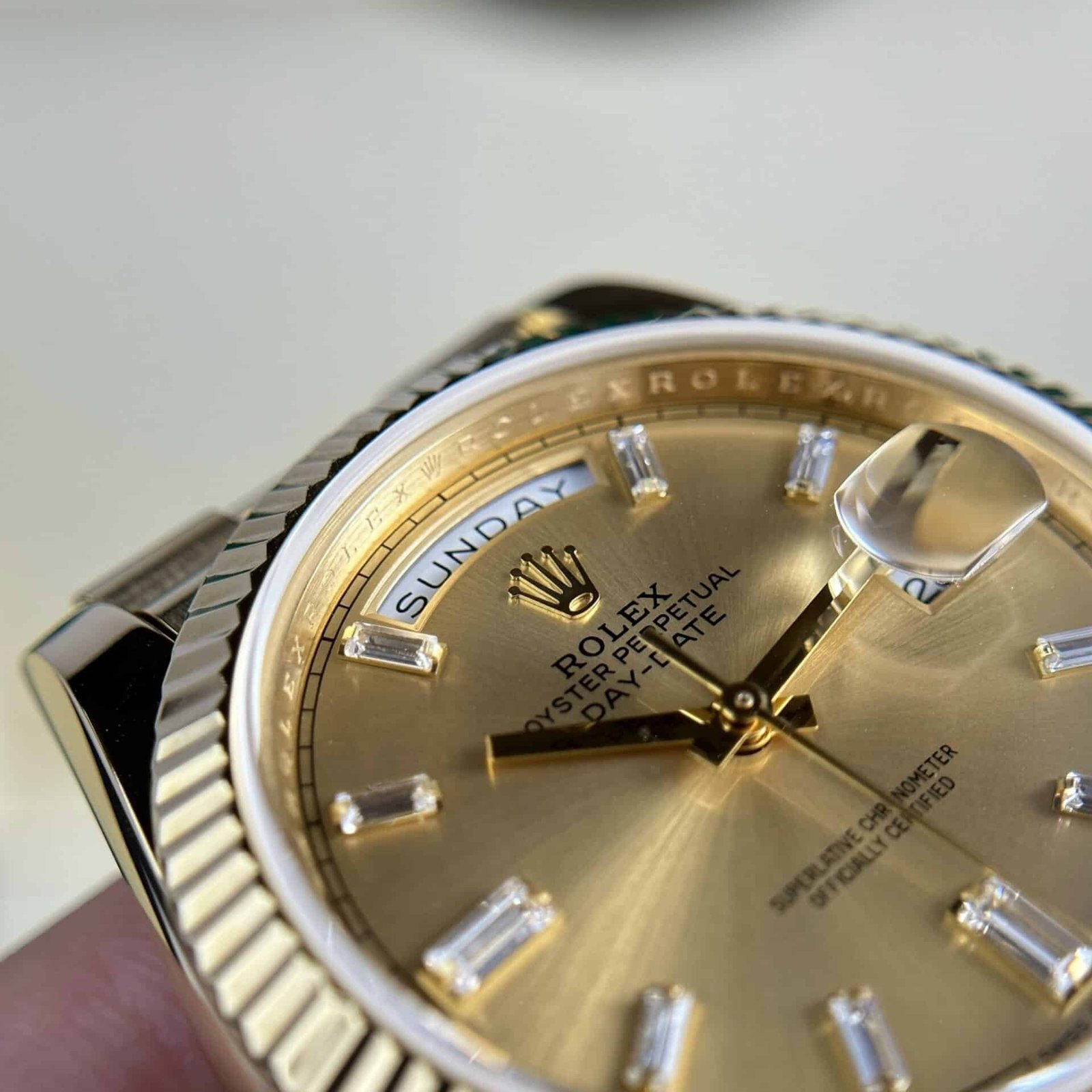 Rolex Day-Date 228238 18K Yellow Gold Wrapped Champagne Diamond Dial 177g GMF V3 Super Clone 40mm - 图片 5