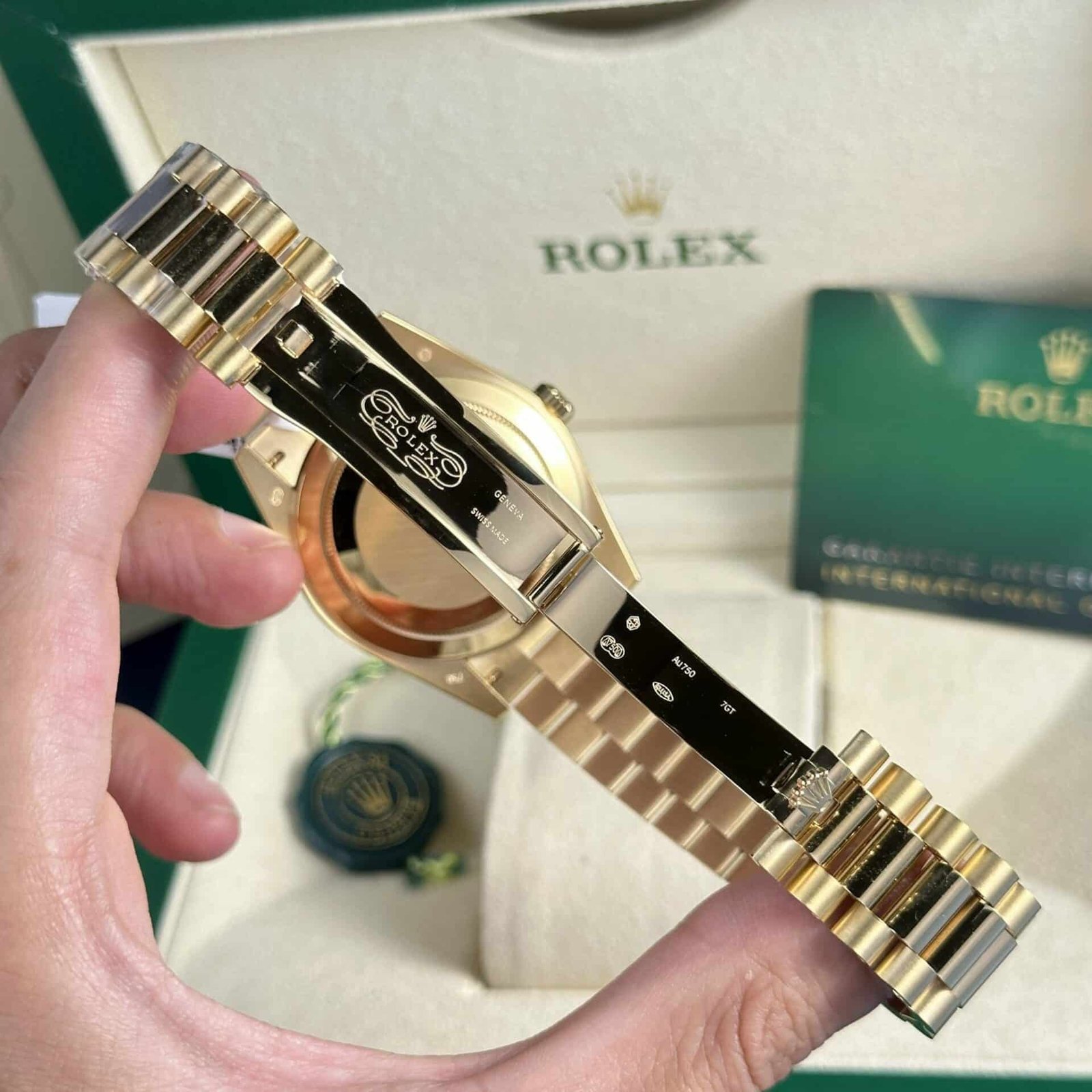 Rolex Day-Date 228238 18K Yellow Gold Wrapped Champagne Diamond Dial 177g GMF V3 Super Clone 40mm - 图片 9