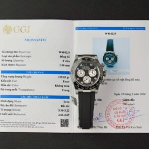Rolex Daytona Black MOP Dial Moissanite Numerals Super Clone 40mm