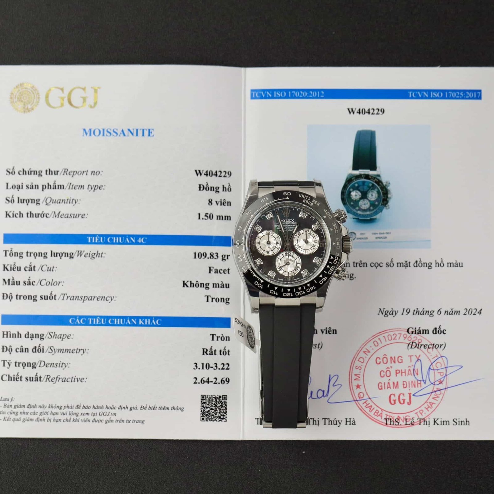 Rolex Daytona Black MOP Dial Moissanite Numerals Super Clone 40mm