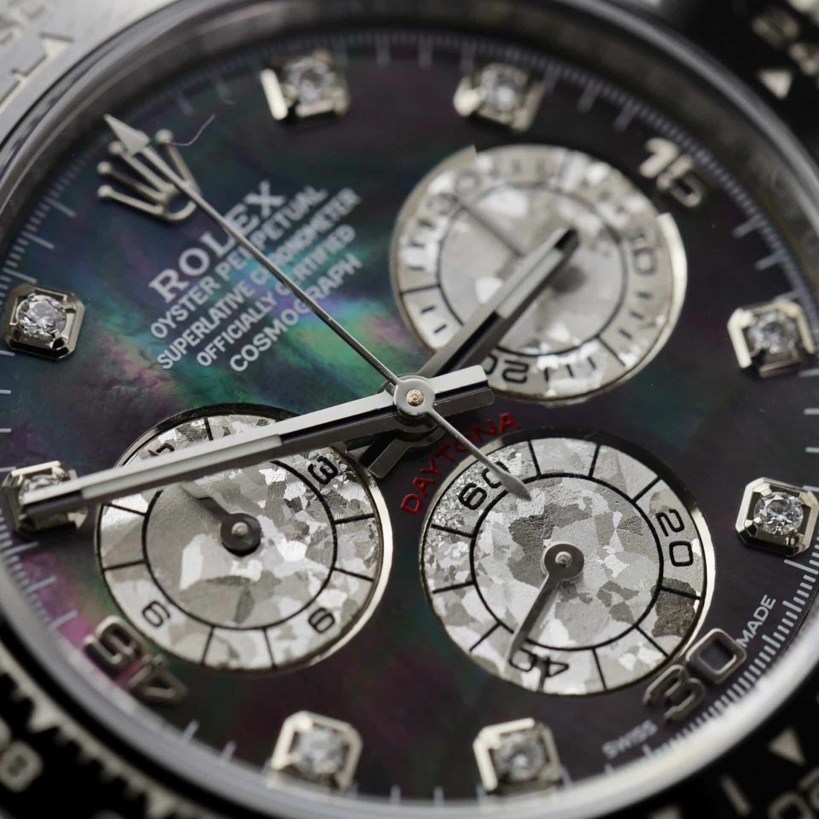 Rolex Daytona Black MOP Dial Moissanite Numerals Super Clone 40mm - 图片 5