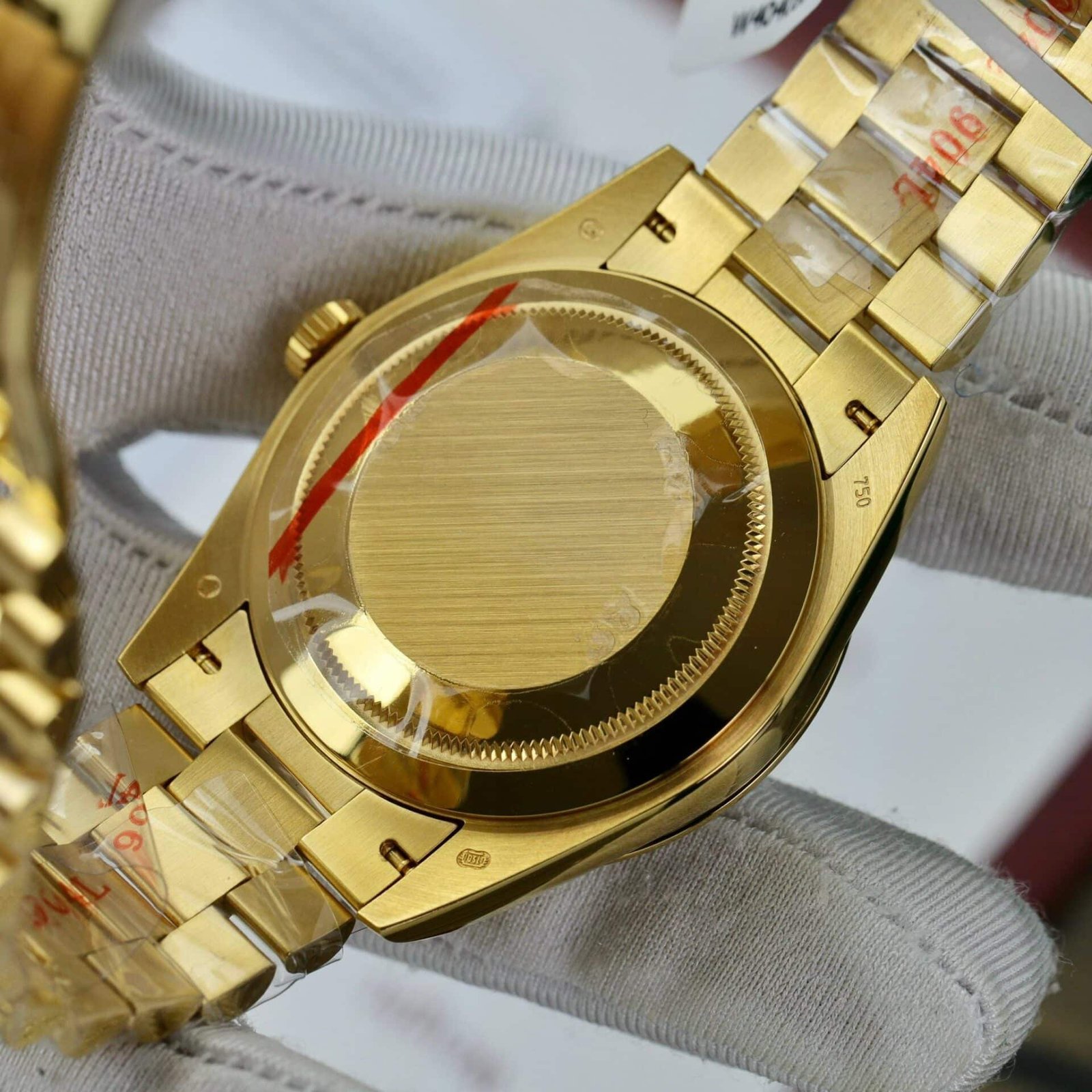Rolex Day-Date 228348RBR 18K Yellow Gold Wrapped Black Diamond Dial Moissanite Bezel GMF V3 Super Clone 40mm - 图片 9