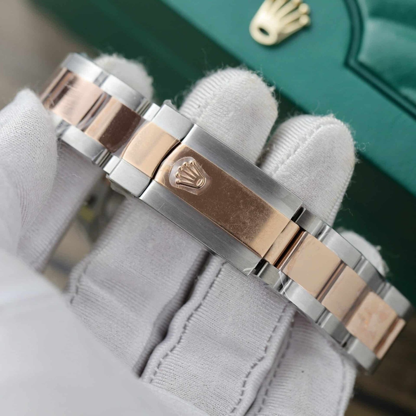 Rolex Datejust 41 Two Tone Rose Gold Silver Motif Dial Oyster Bracelet Best Replica Clean Factory 41mm - 图片 8