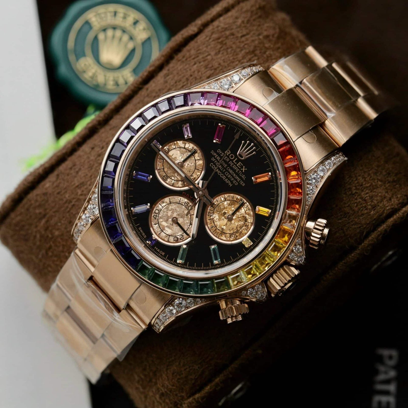Rolex Daytona Rainbow 116595 Rose Gold Calibre 4130 Super Clone 40mm - 图片 2