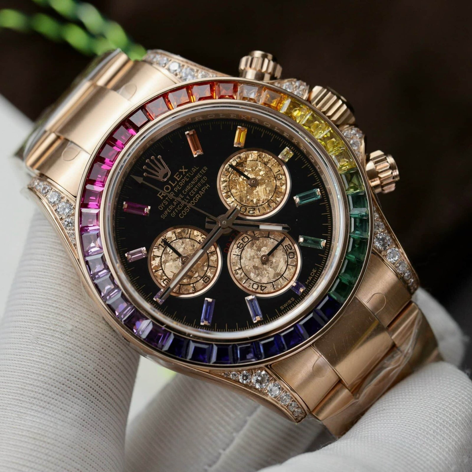 Rolex Daytona Rainbow 116595 Rose Gold Calibre 4130 Super Clone 40mm - 图片 3