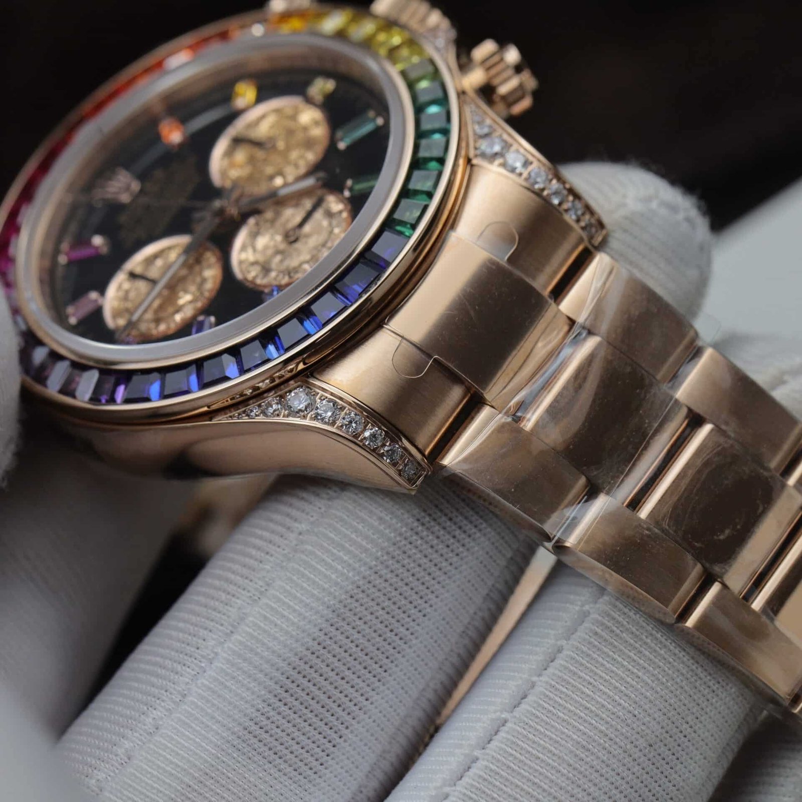 Rolex Daytona Rainbow 116595 Rose Gold Calibre 4130 Super Clone 40mm - 图片 7