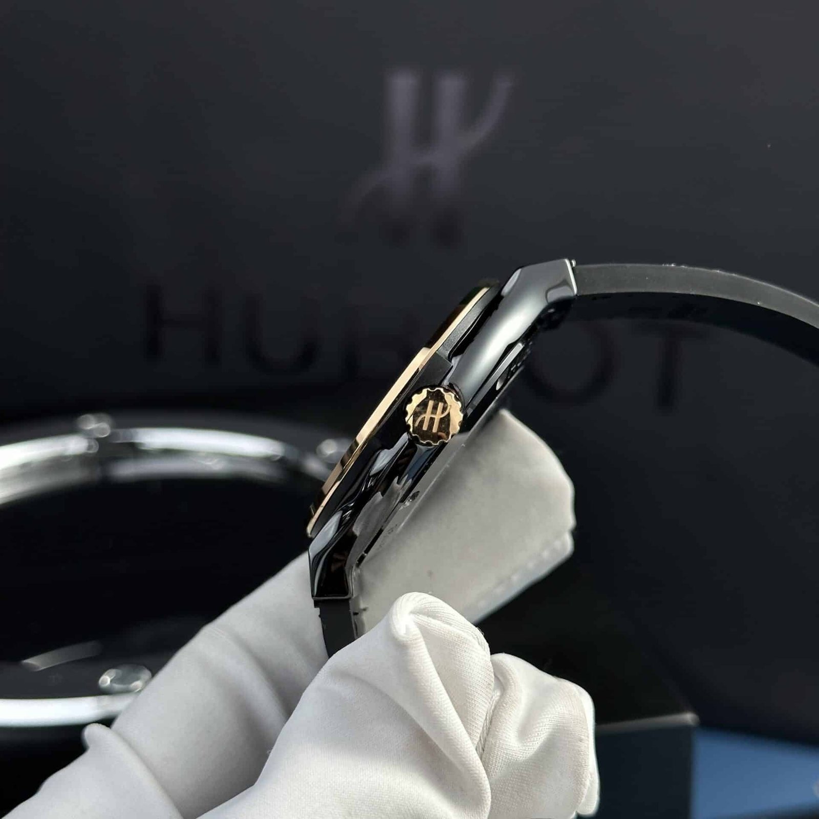 Hublot Classic Fusion Ceramic King Gold Carbon Dial Super Clone 42mm - 图片 6