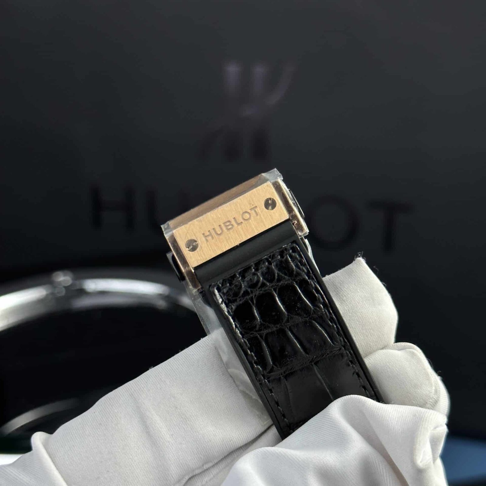 Hublot Classic Fusion Ceramic King Gold Black Dial Leather Super Clone 42mm - 图片 8