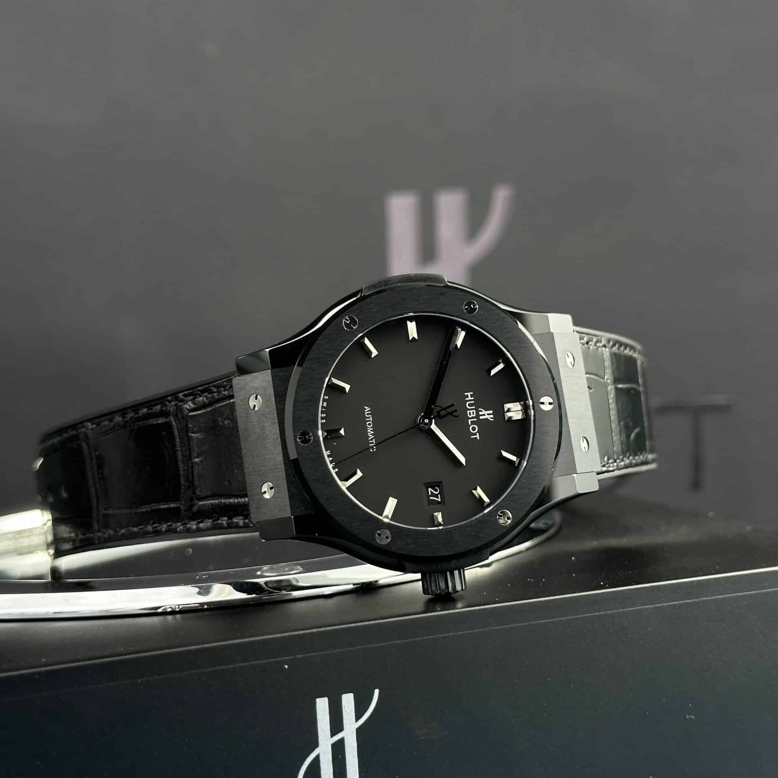 Hublot Classic Fusion Black Magic Black Dial Leather Best Replica Super Clone 42mm - 图片 3