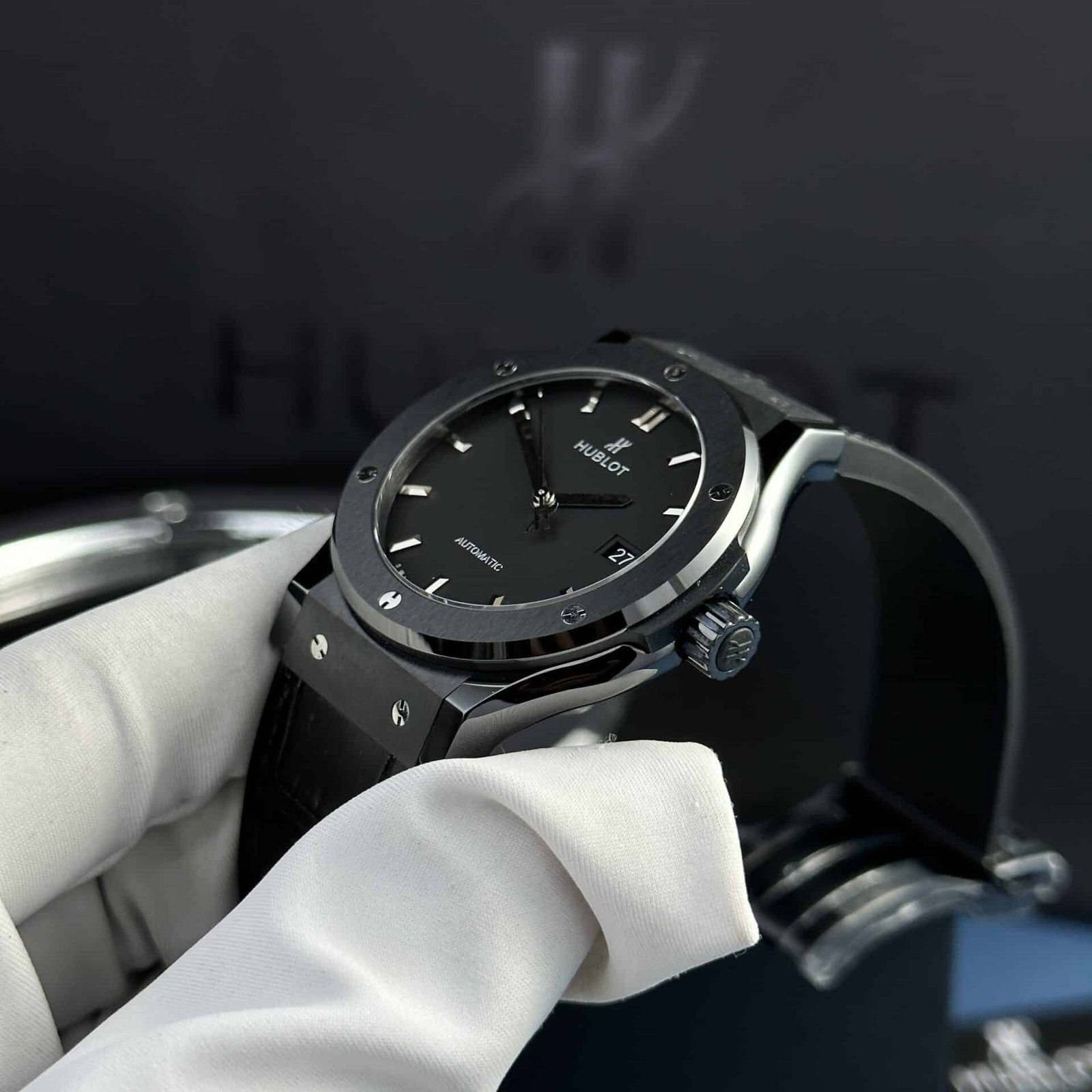 Hublot Classic Fusion Black Magic Black Dial Leather Best Replica Super Clone 42mm - 图片 4