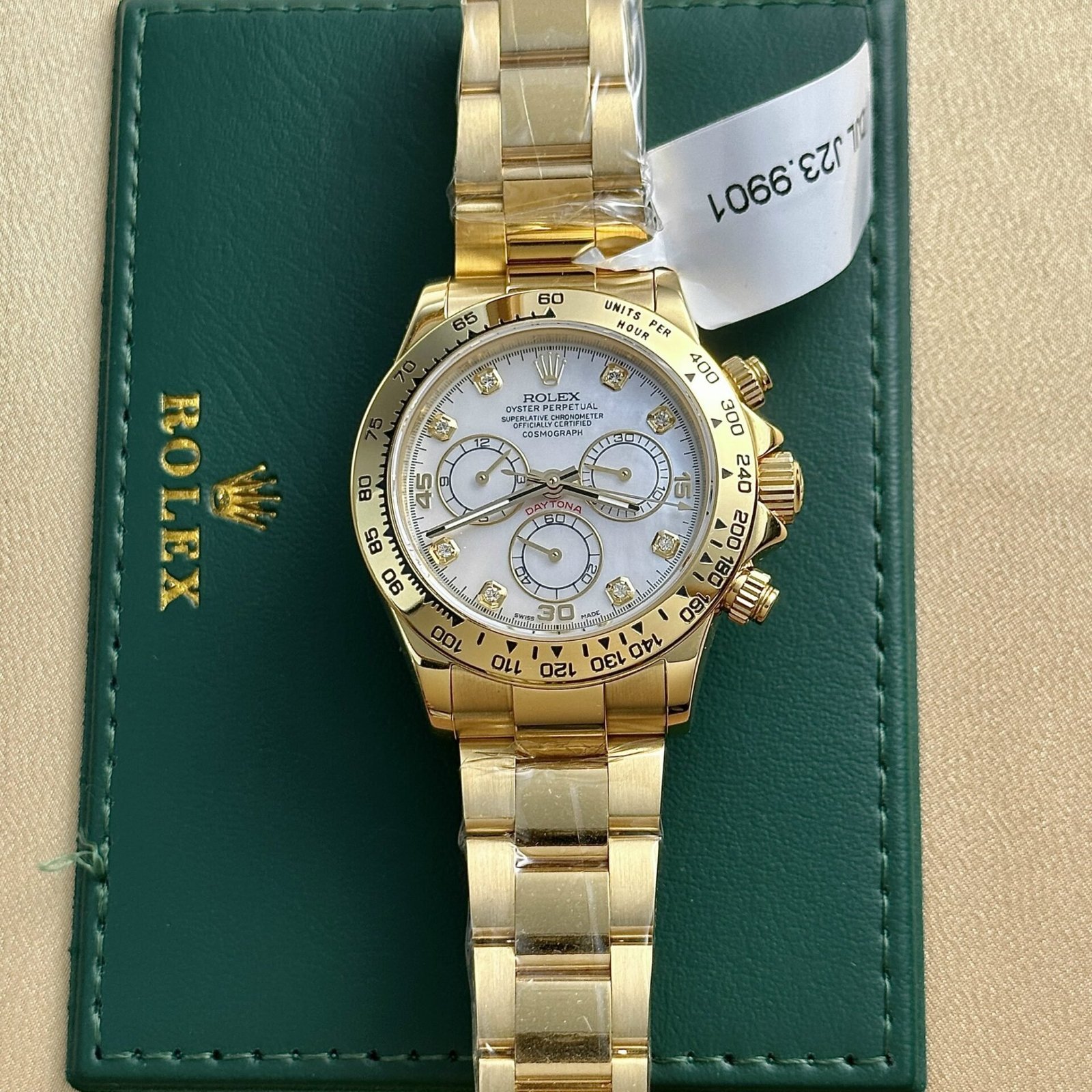 Rolex Daytona 116508 18K Yellow Gold Wrapped MOP Dial Best Replica 40mm - 图片 2