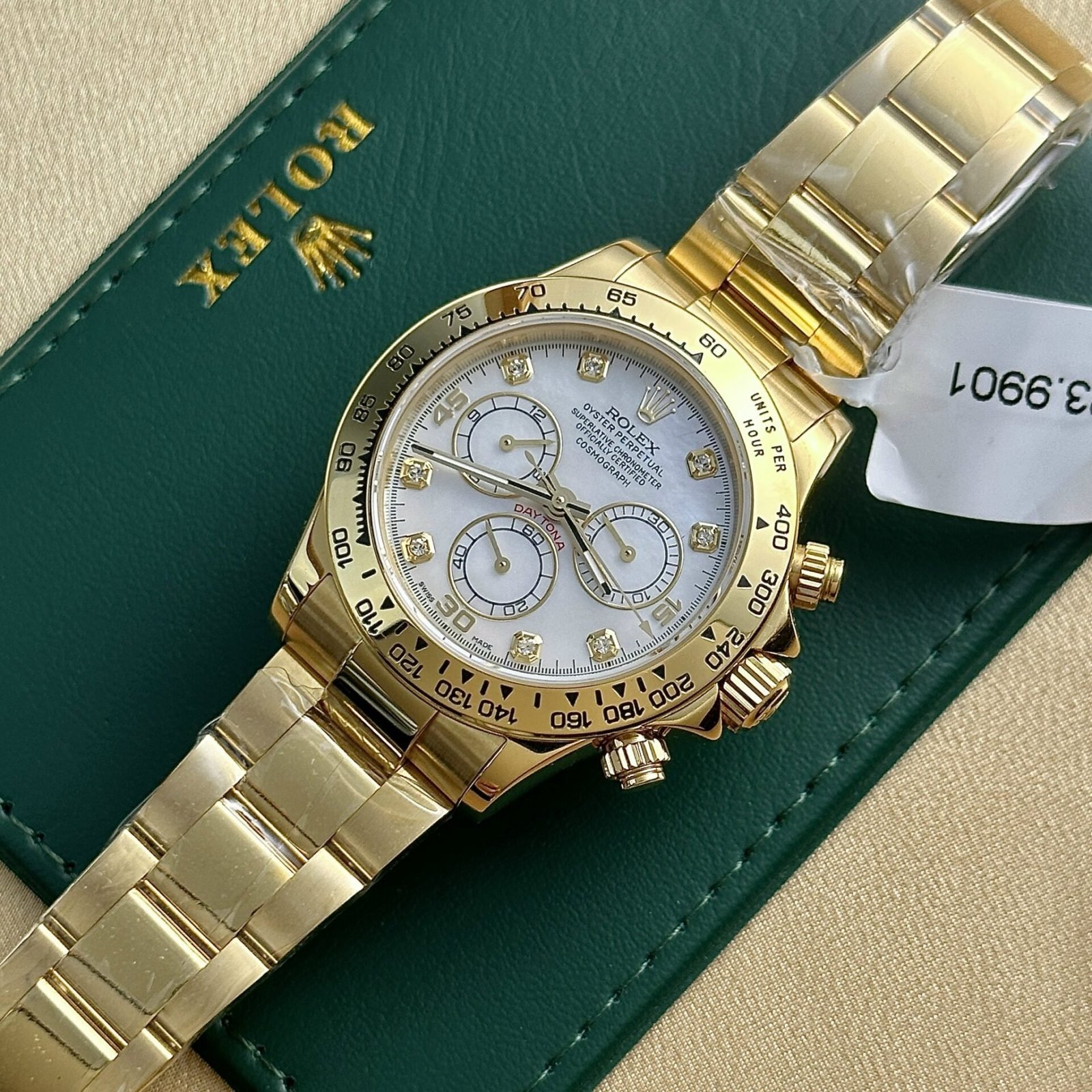 Rolex Daytona 116508 18K Yellow Gold Wrapped MOP Dial Best Replica 40mm - 图片 4