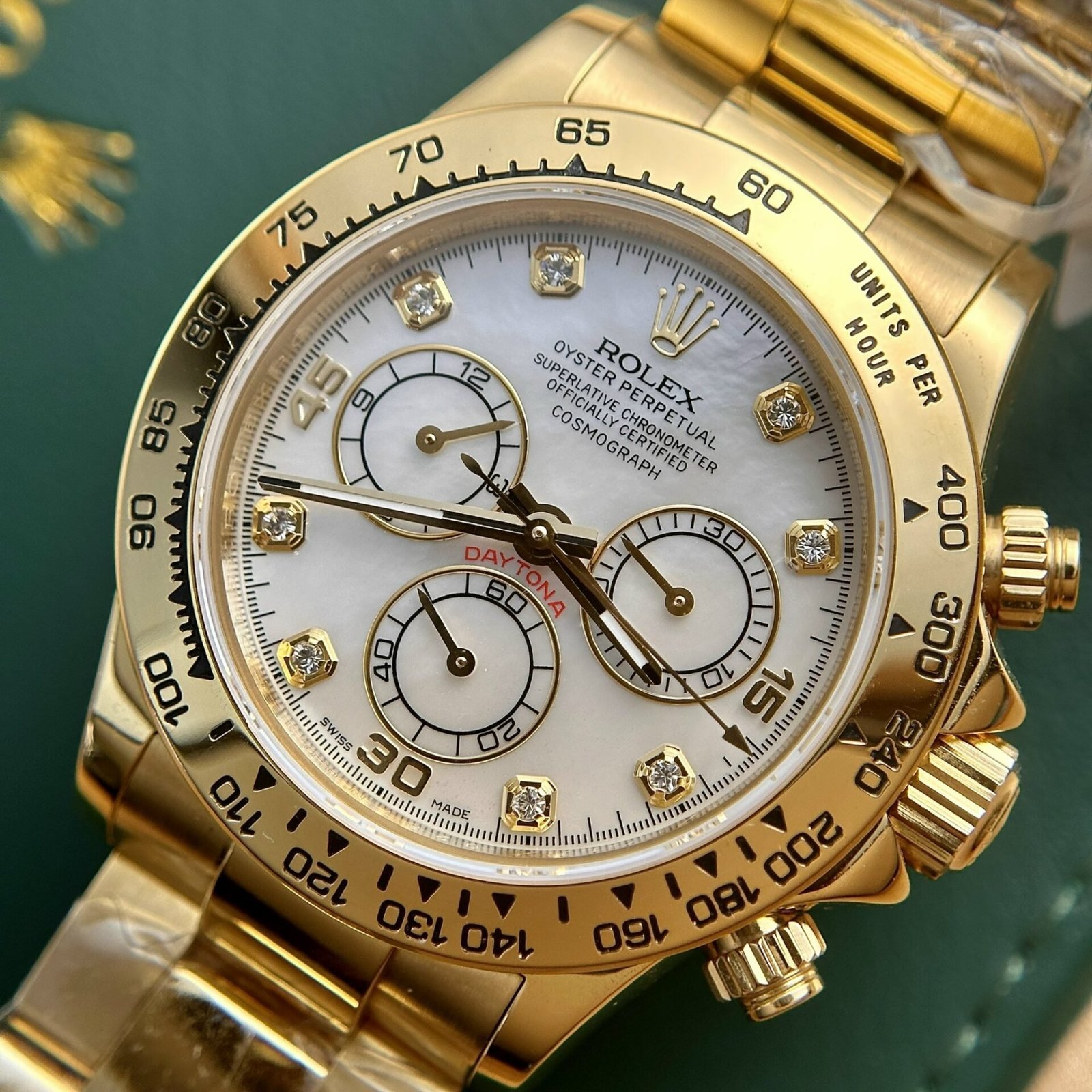 Rolex Daytona 116508 18K Yellow Gold Wrapped MOP Dial Best Replica 40mm - 图片 5
