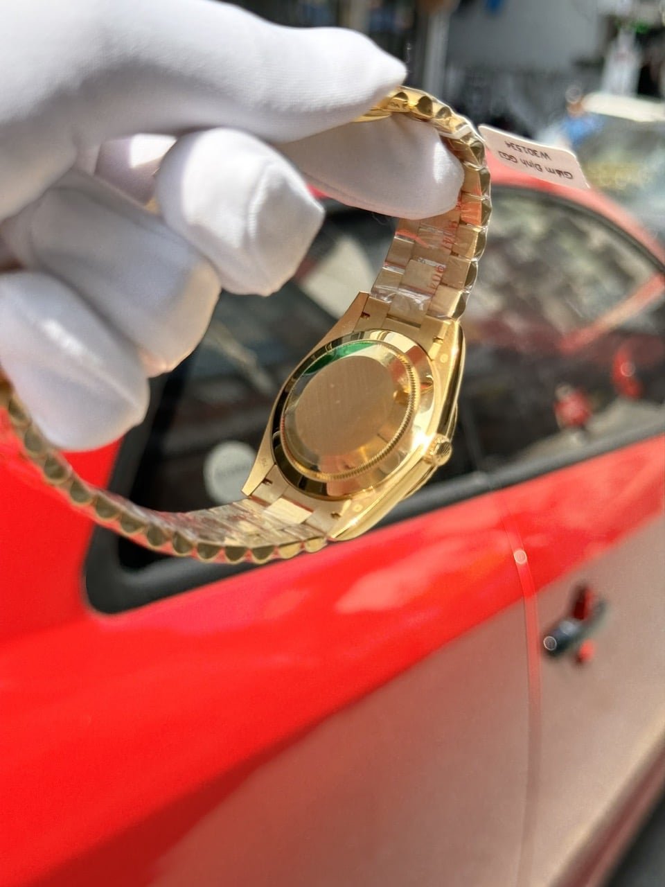 Rolex Day-Date 40 18k Yellow Gold Wrapped Diamond Paved Dial Rainbow GMF V3 Super Clone 40mm - 图片 6