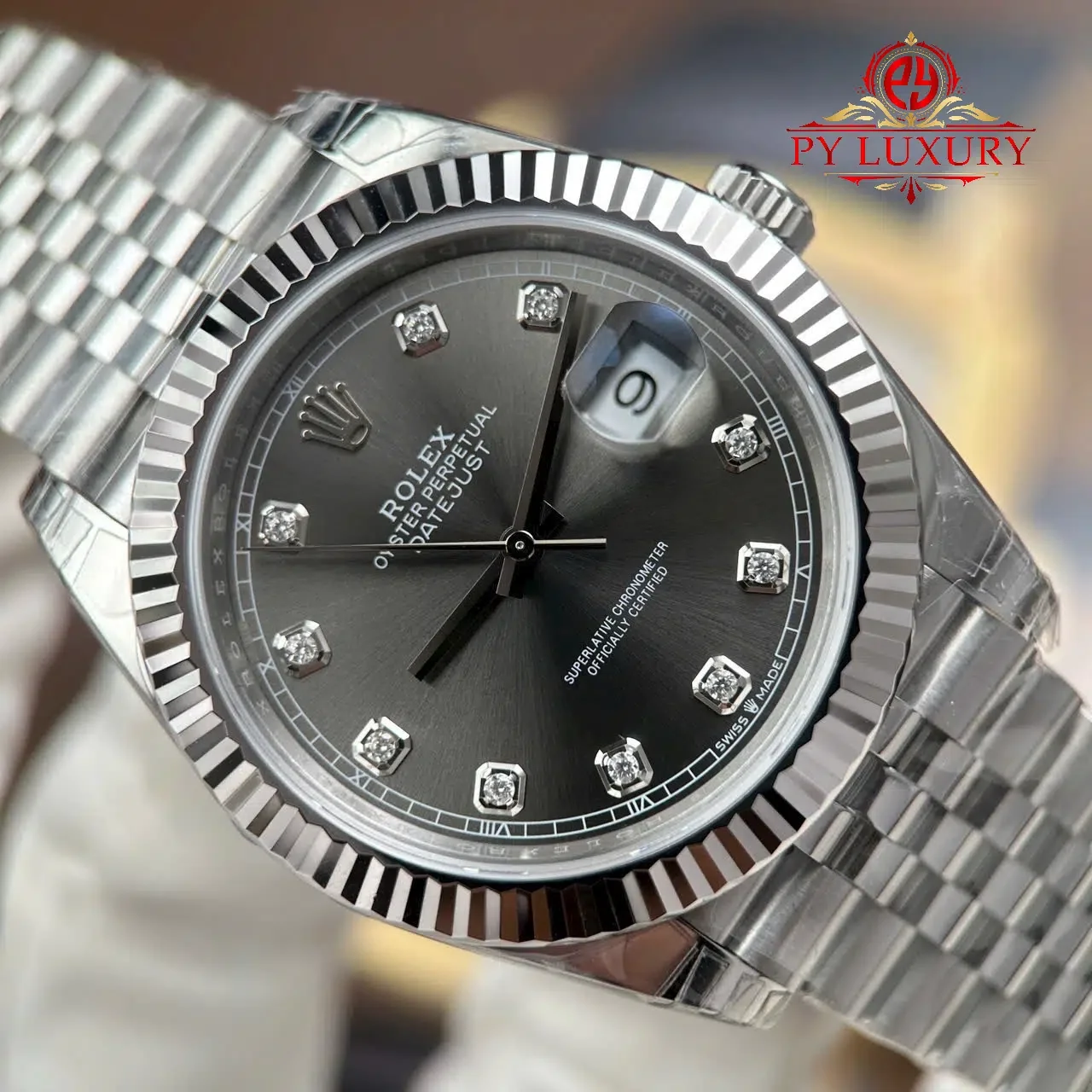Rolex Datejust 126334 Grey Diamond Dial Jubilee Jubilee 1:1 Best Replica VSF 41mm - 图片 4