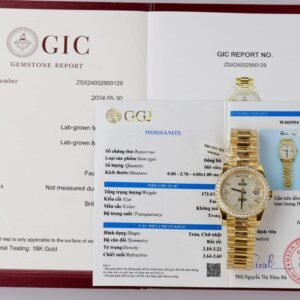 Rolex Day-Date 228348RBR-0037 Diamond Paved Dial 18k Gold Wrapped Customized Moissanite GMF V3 Super Clone 40mm