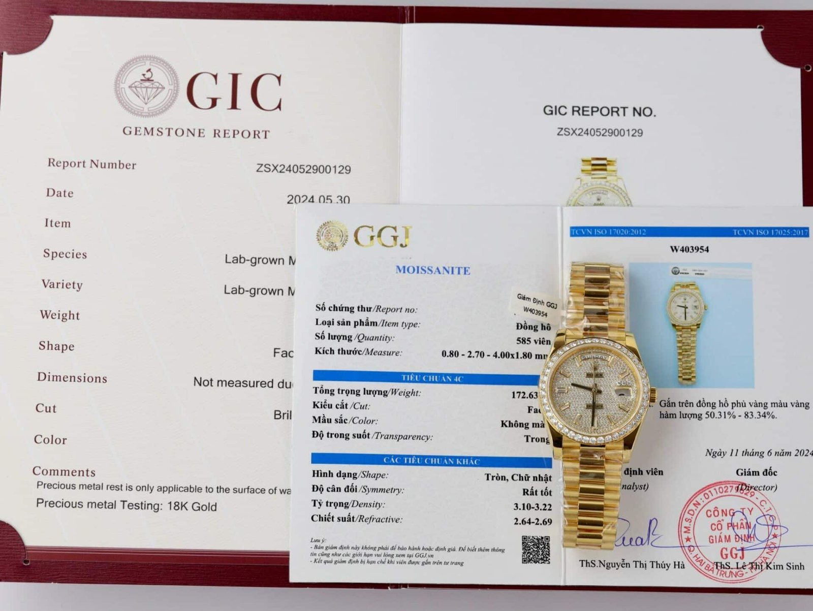Rolex Day-Date 228348RBR-0037 Diamond Paved Dial 18k Gold Wrapped Customized Moissanite GMF V3 Super Clone 40mm