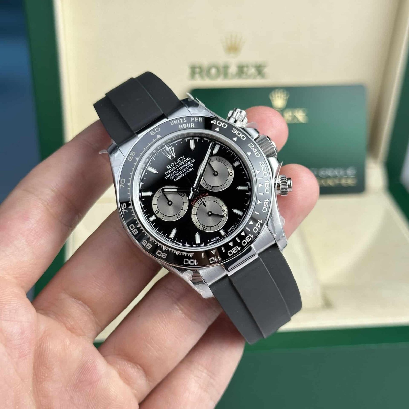Rolex Daytona 126519LN-0002 Bright Black & Steel Luminous Dial 155g Super Clone QF 40mm - 图片 2