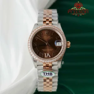 Rolex Datejust 278381RBR-0006 Two Tone Chocolate Dial Diamond Bezel Jubilee Best Replica THB 31mm