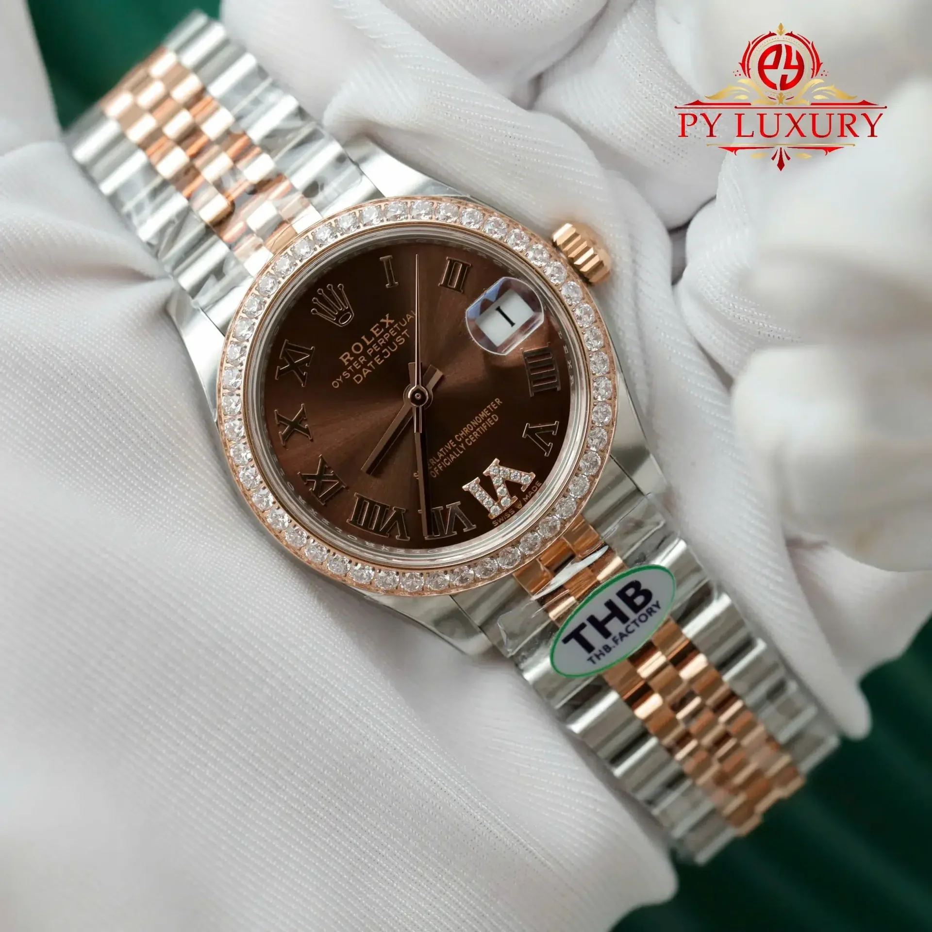 Rolex Datejust 278381RBR-0006 Two Tone Chocolate Dial Diamond Bezel Jubilee Best Replica THB 31mm - 图片 2