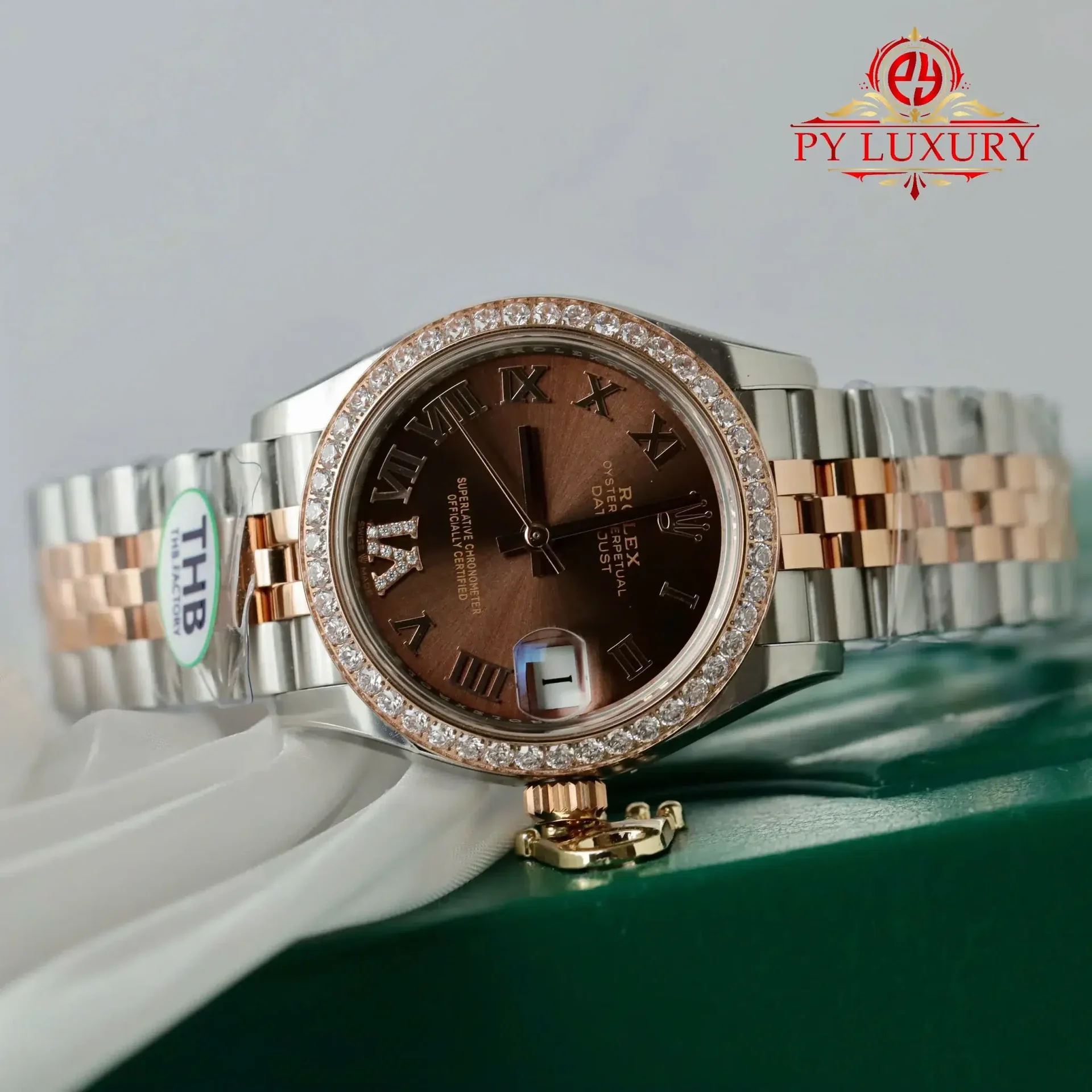 Rolex Datejust 278381RBR-0006 Two Tone Chocolate Dial Diamond Bezel Jubilee Best Replica THB 31mm - 图片 4