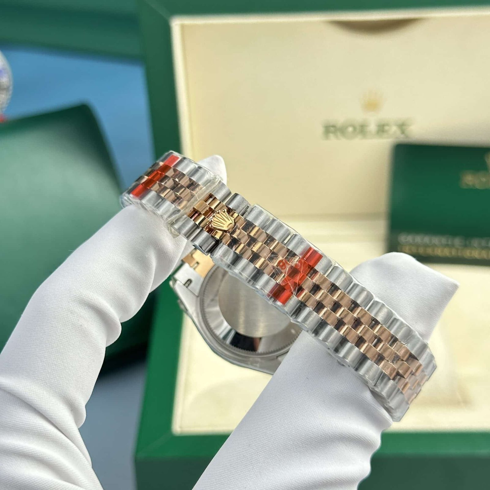 Rolex Datejust 278381RBR-0016 Two Tone Rose Gold Silver Dial Diamond Bezel Jubilee Replica 31mm - 图片 9