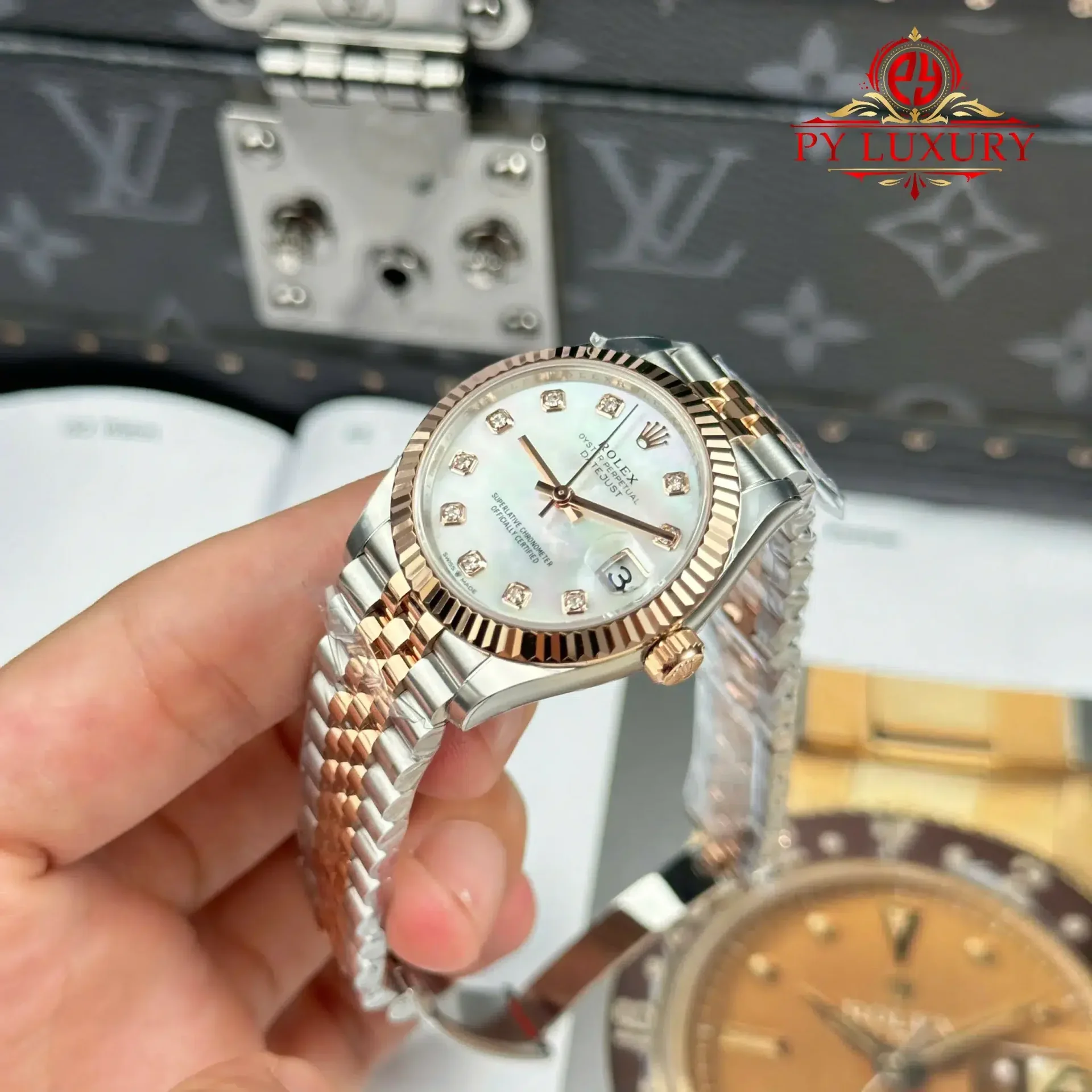 Rolex Datejust 278271-0026 Two Tone Rose Gold MOP Diamond Dial Jubilee 1:1 Replica THBF 31mm - 图片 3