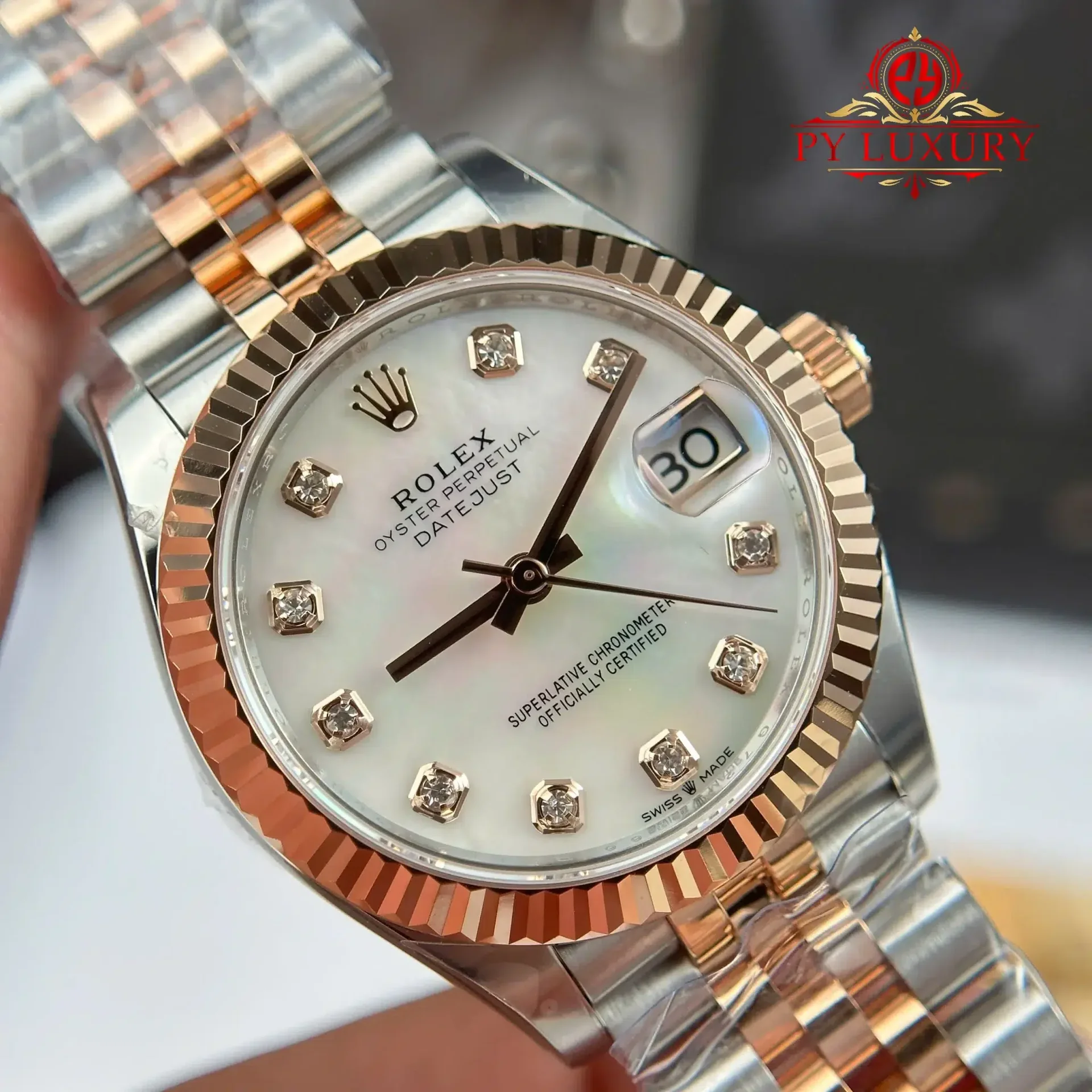 Rolex Datejust 278271-0026 Two Tone Rose Gold MOP Diamond Dial Jubilee 1:1 Replica THBF 31mm - 图片 4