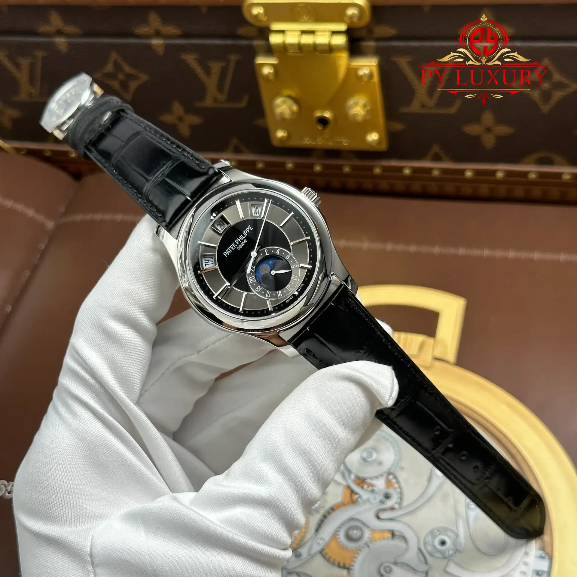 Patek Philippe Complications 5205G-010 Grey Dial Leather Best Replica GRF 40mm - 图片 2