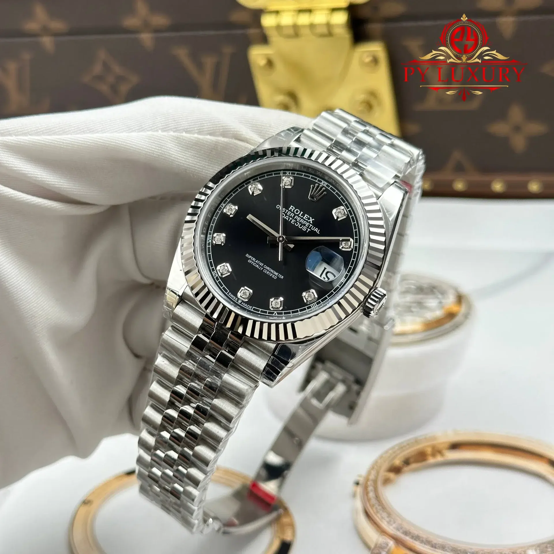 Rolex Datejust 126334 Black Diamond Dial Jubilee Bracelet 1:1 Best Replica VSF 41mm - 图片 3