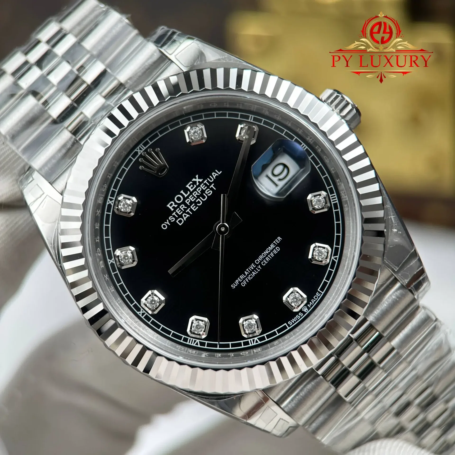 Rolex Datejust 126334 Black Diamond Dial Jubilee Bracelet 1:1 Best Replica VSF 41mm - 图片 5