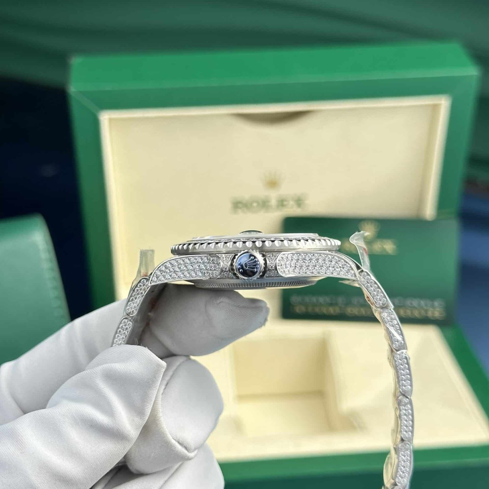 Rolex GMT-Master II “Ice” 116769TBR Diamond Replica AMG Factory 40mm - 图片 5