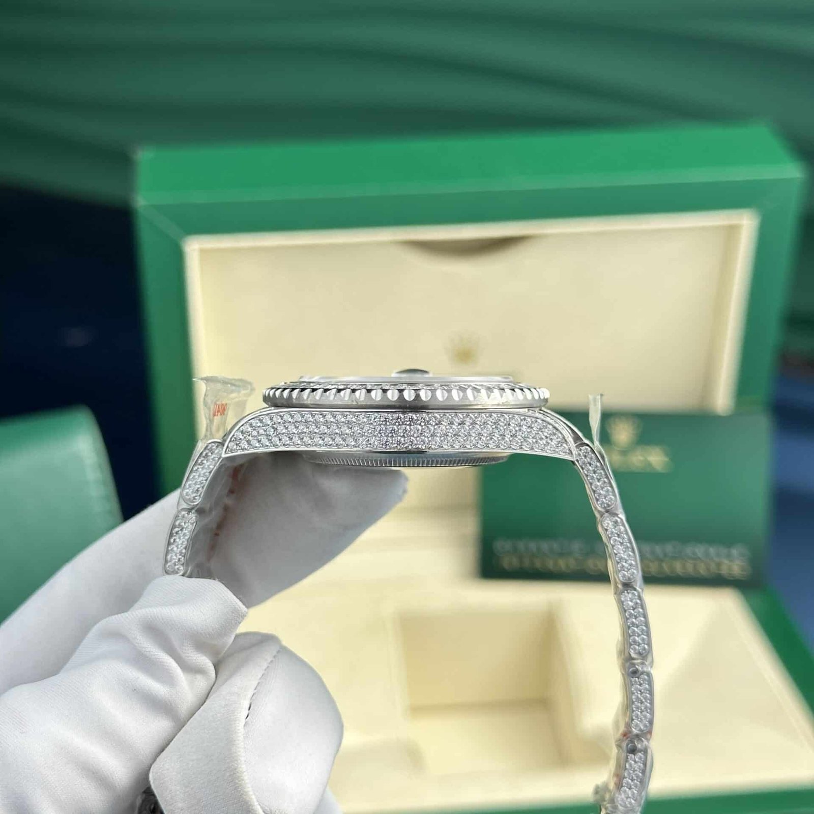Rolex GMT-Master II “Ice” 116769TBR Diamond Replica AMG Factory 40mm - 图片 6