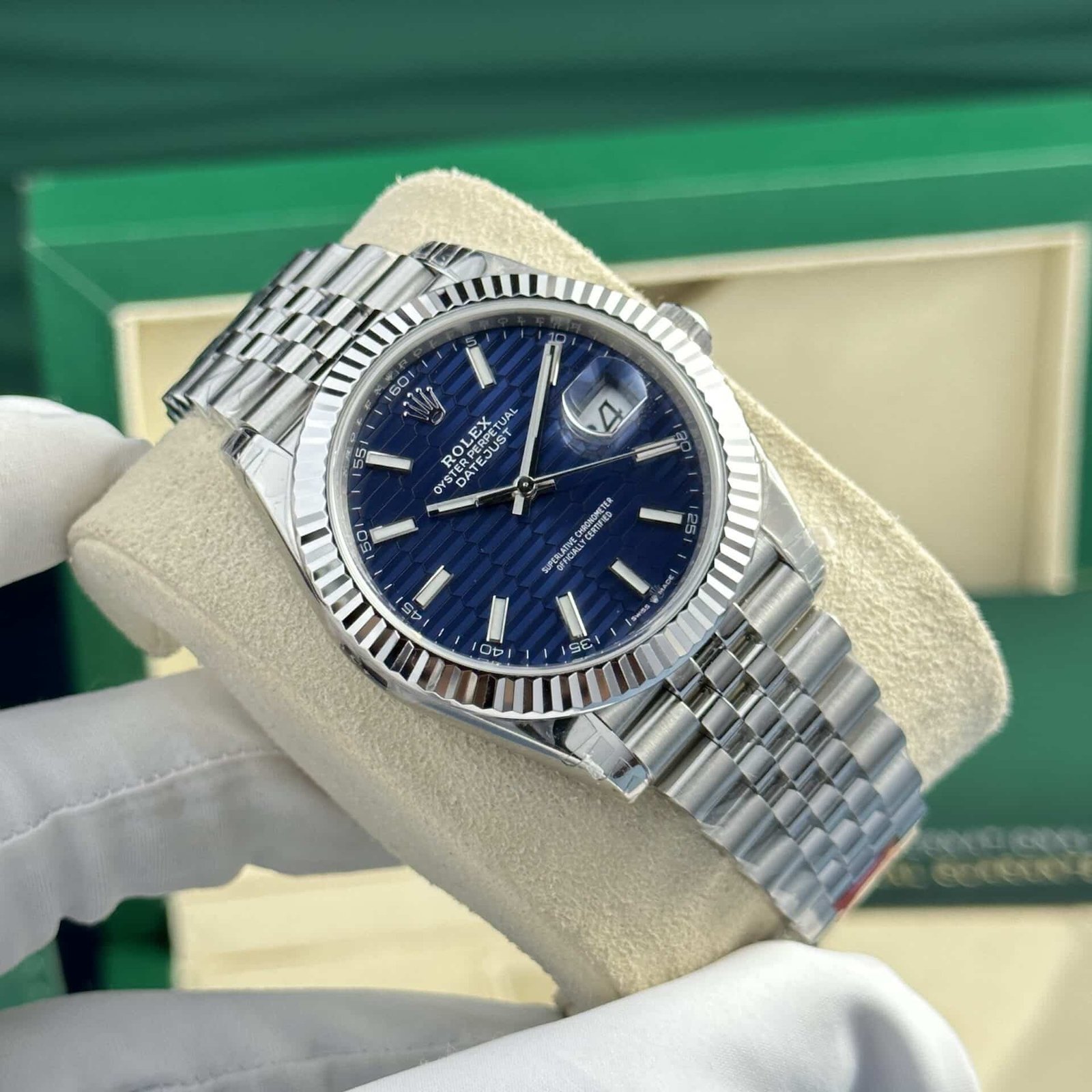 Rolex Datejust 126334 Blue Motif Dial Jubilee Super Clone VSF 41mm - 图片 2