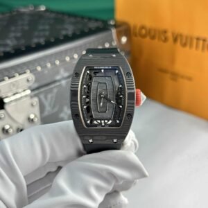 Richard Mille RM07-01 Black Carbon Black Rubber Best Quality Replica 45.32 x 32.3mm