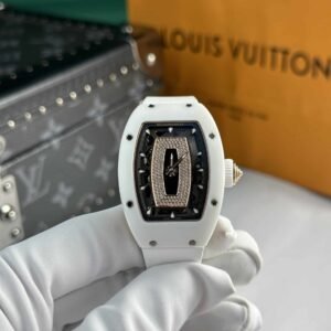 Richard Mille RM07-01 White Ceramic Black Lip Best Replica 45.32 x 32.3mm
