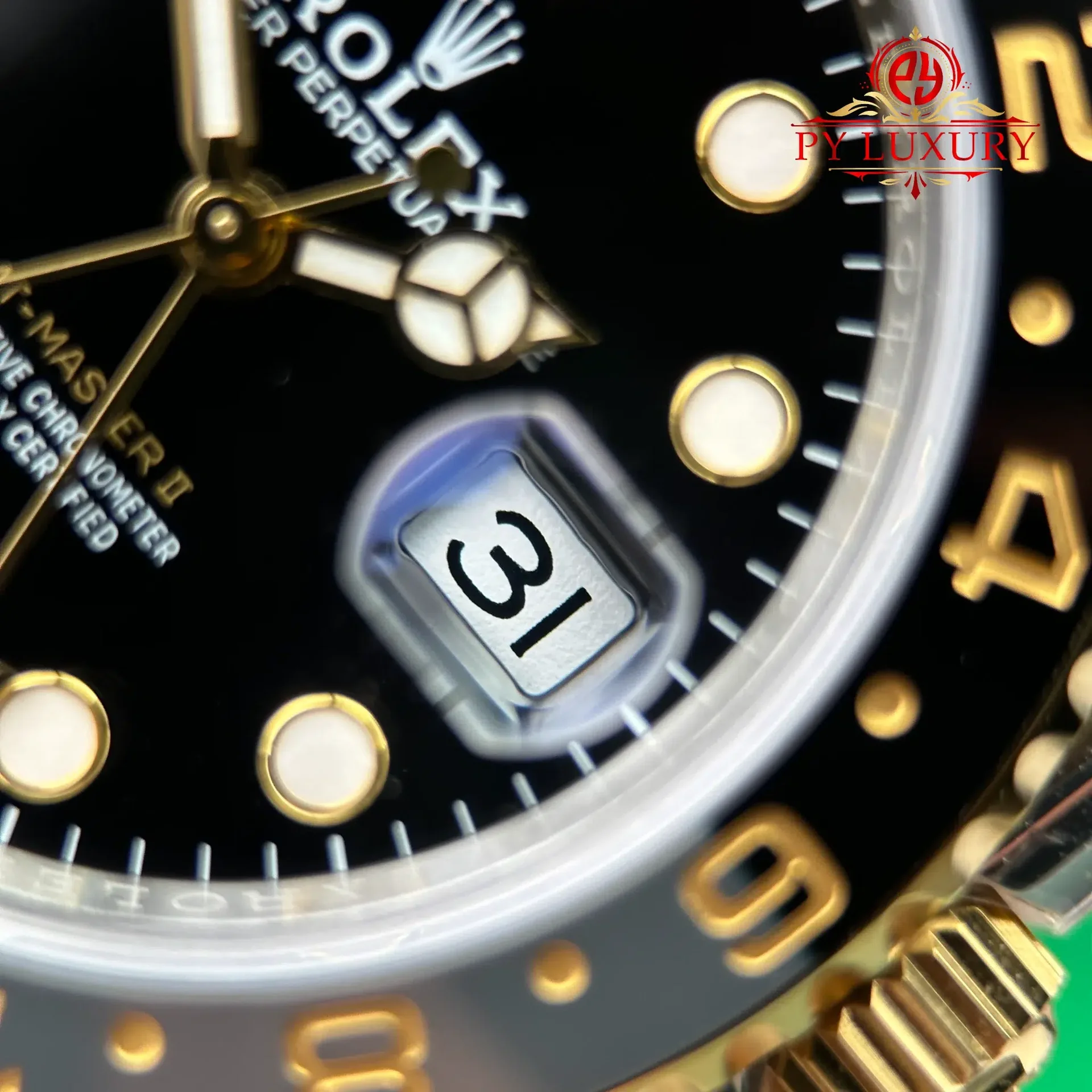 Rolex GMT-Master II 126713GRNR Two Tone Yellow Gold Black Dial Jubilee 1:1 Best Replica 40mm - 图片 6