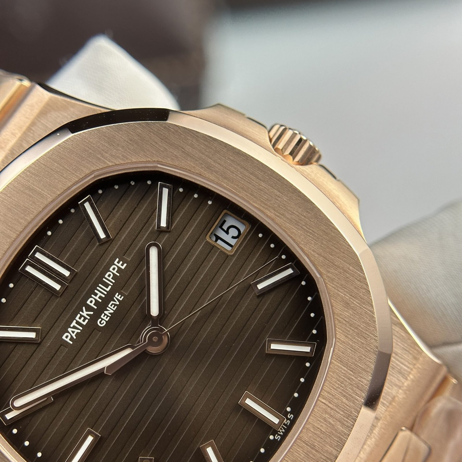 Patek Philippe Nautilus 5711/1R 18K Gold Wrapped Brown Dial Modified Full Options Version Super Clone 40mm - 图片 5