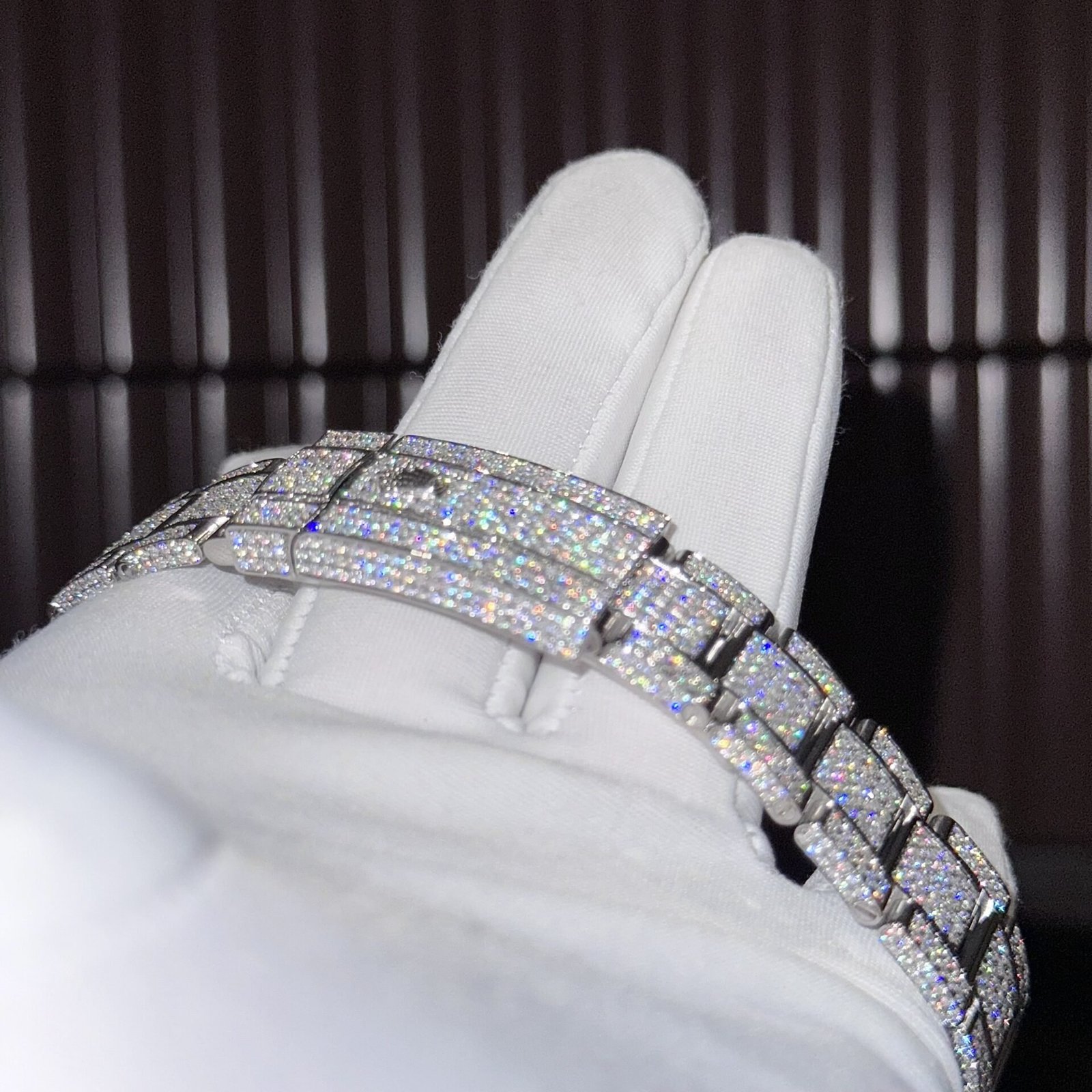 Rolex Datejust 41 Blue Roman Numerals Iced Out Moissanite Best Replica 41mm - 图片 6