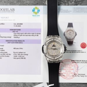 Hublot Big Bang One Click Steel Full Pavé Custom Natural Diamonds Best Replica 39mm