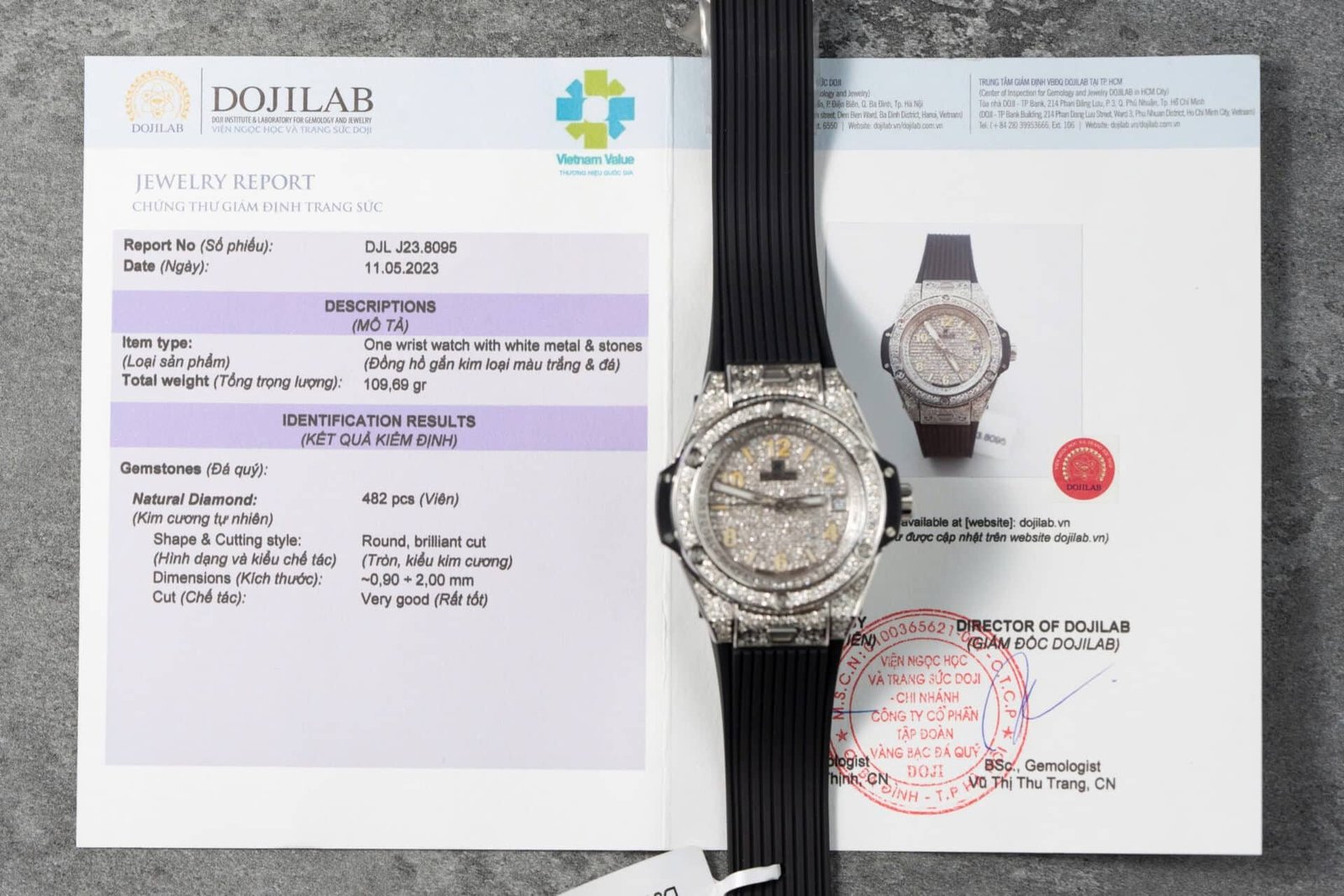 Hublot Big Bang One Click Steel Full Pavé Custom Natural Diamonds Best Replica 39mm