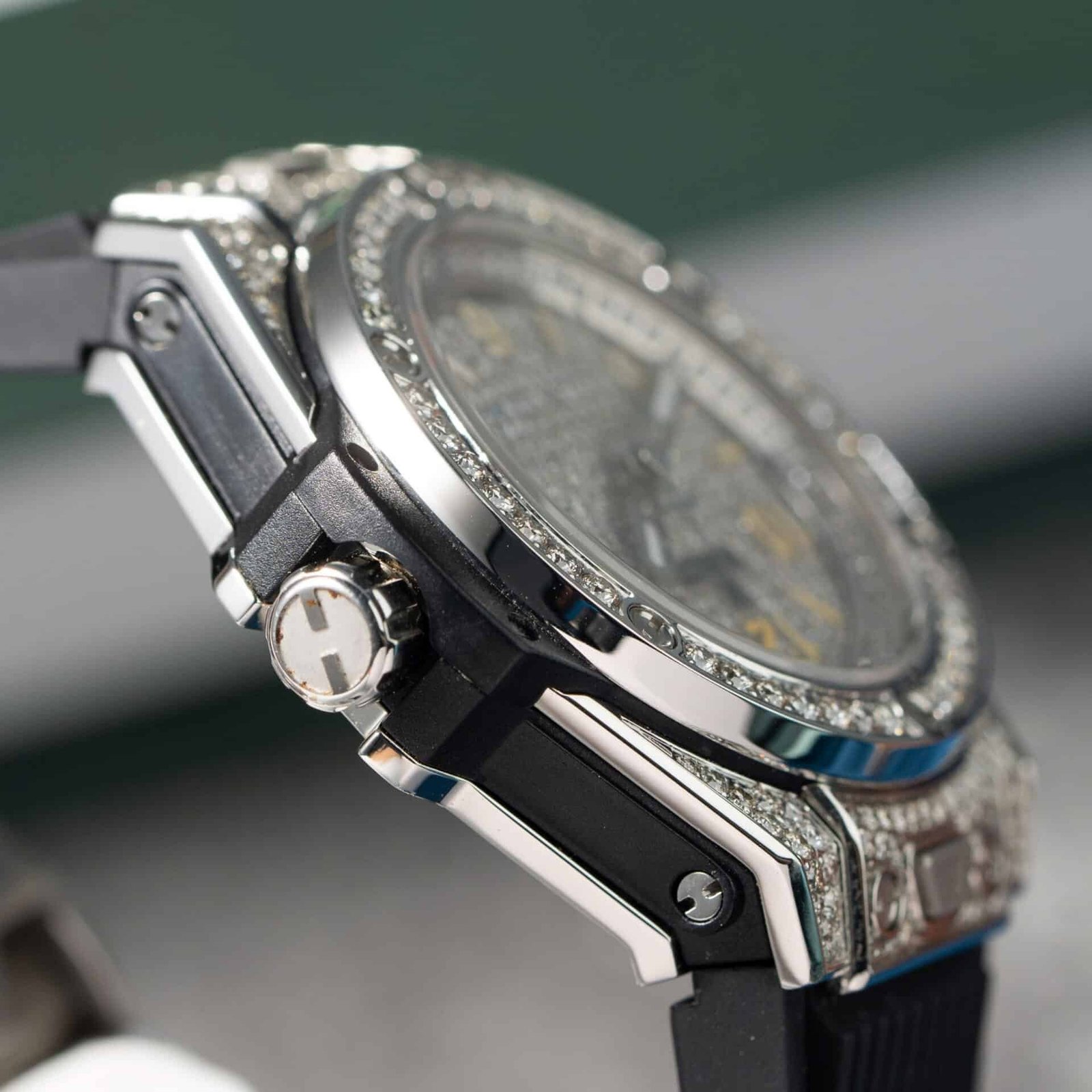 Hublot Big Bang One Click Steel Full Pavé Custom Natural Diamonds Best Replica 39mm - 图片 8
