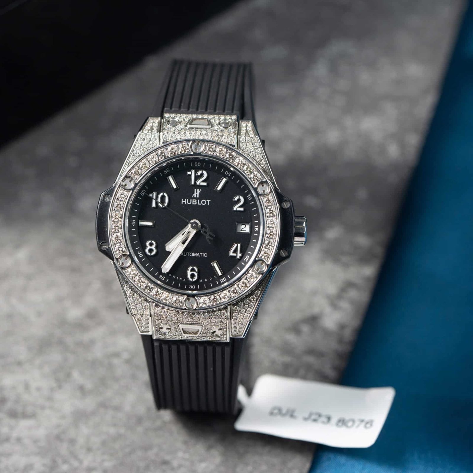 Hublot Big Bang One Click Steel Pavé Black Dial Custom Natural Diamonds Best Replica 39mm - 图片 3