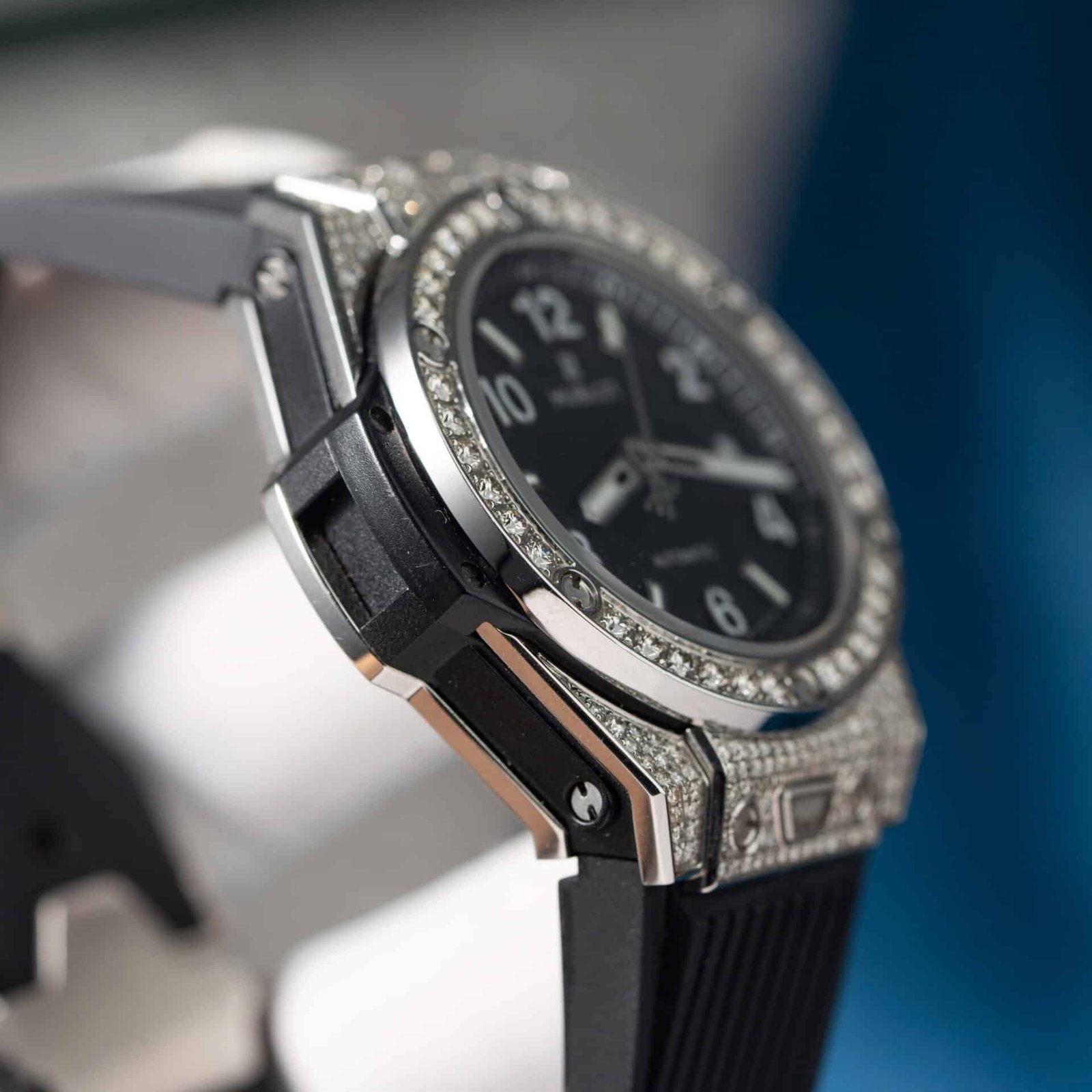 Hublot Big Bang One Click Steel Pavé Black Dial Custom Natural Diamonds Best Replica 39mm - 图片 5