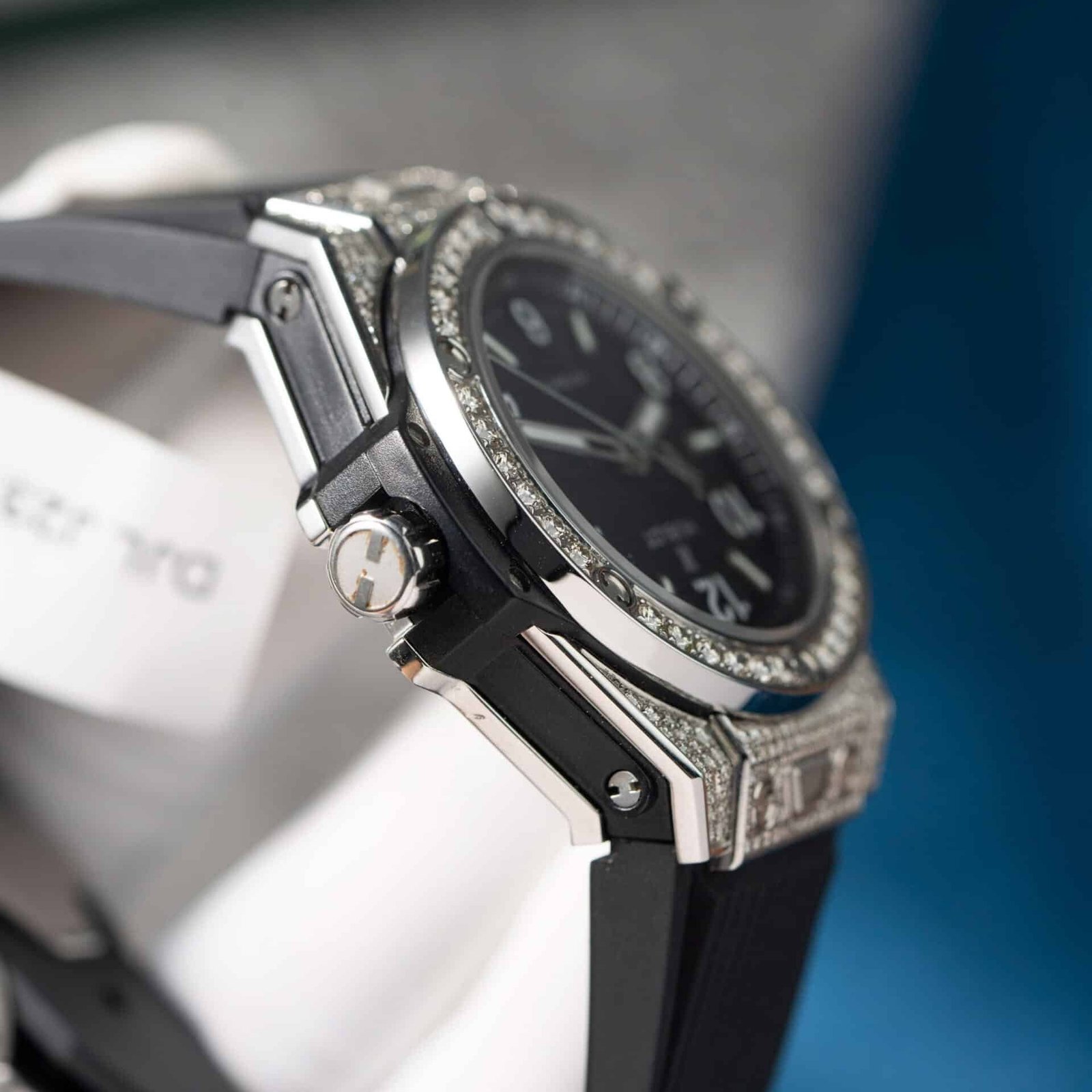 Hublot Big Bang One Click Steel Pavé Black Dial Custom Natural Diamonds Best Replica 39mm - 图片 6