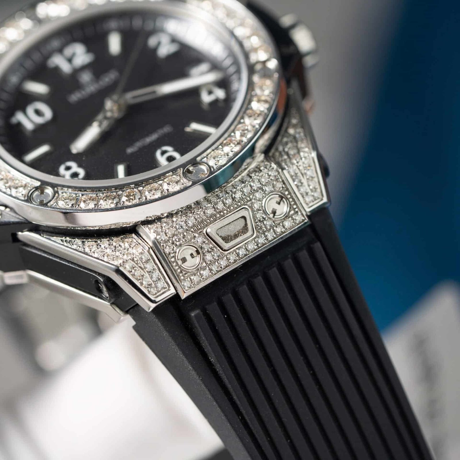 Hublot Big Bang One Click Steel Pavé Black Dial Custom Natural Diamonds Best Replica 39mm - 图片 9