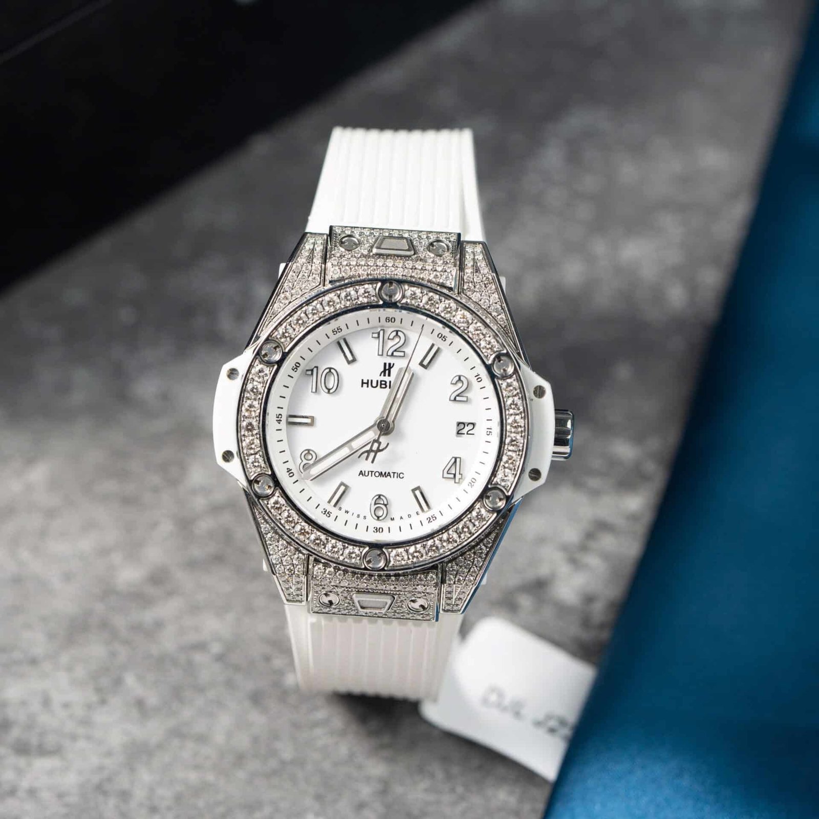 Hublot Big Bang One Click Steel White Pavé Custom Natural Diamonds Best Replica 39mm - 图片 2